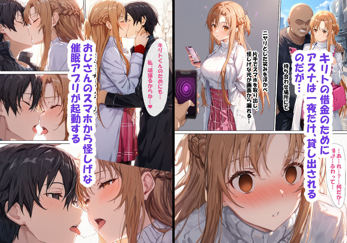 寝取られ堕ちるヒロイン SA〇 アスナ4 -借金で嫁を貸出す話2-無料エロ漫画多すぎ 画像1